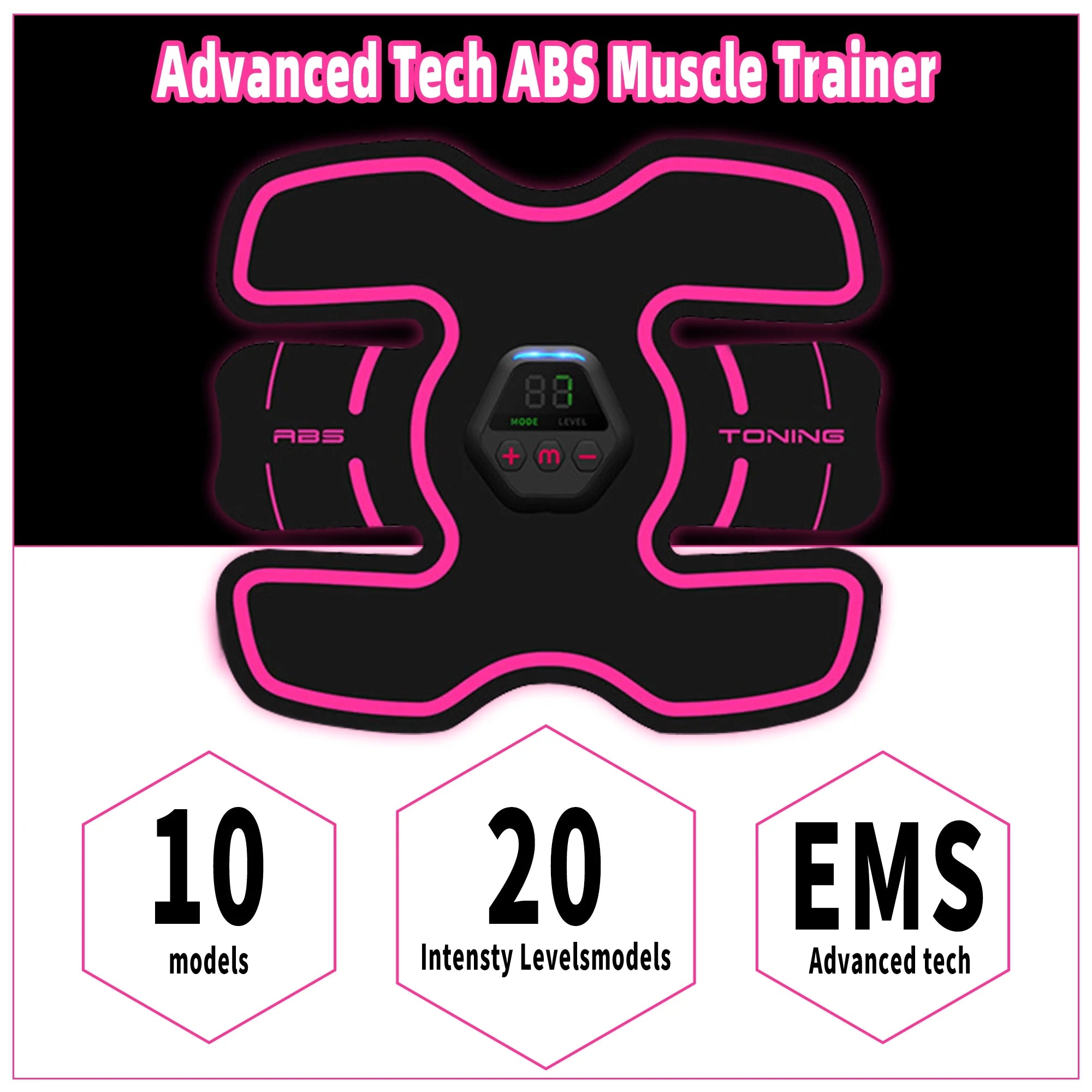 Richgv Smart Abdominal Toning Belt for Men and Women - Advanced Abs Stimulator for Home and Office Fitness Training